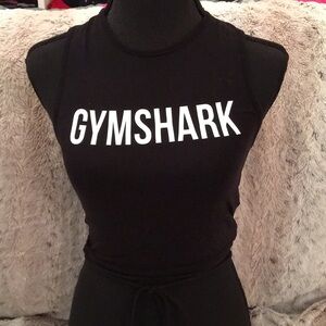 Gymshark Black Sleeveless Muscle Tee Crop